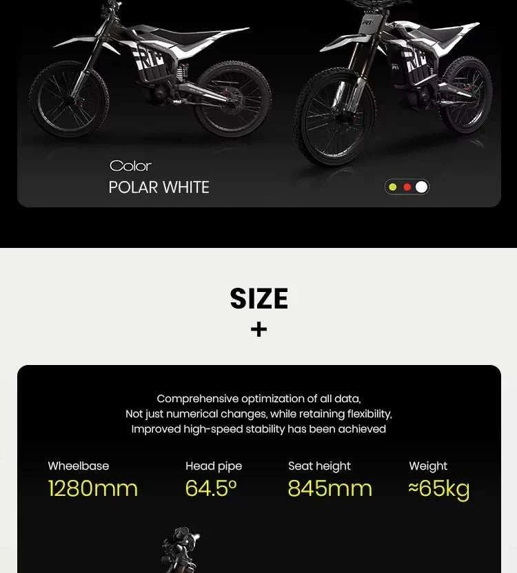 2025 New Reroad R1 Electric Dirt Bike 72V40Ah 17KW