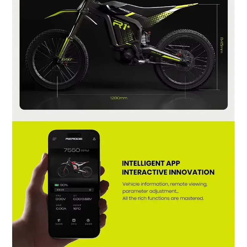 2025 New Reroad R1 Electric Dirt Bike 72V40Ah 17KW