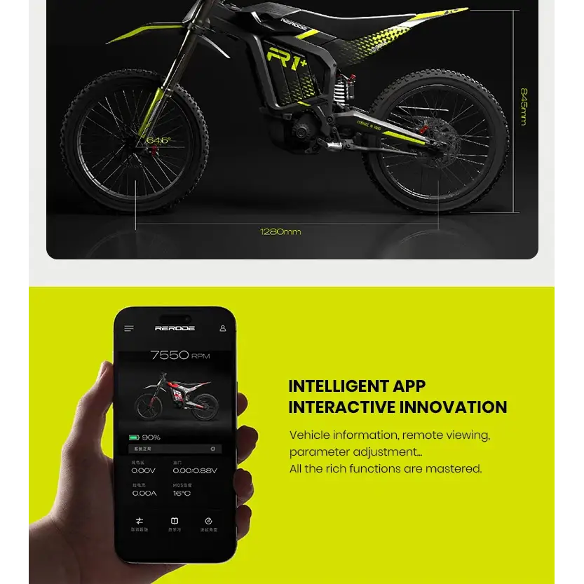 Rerode R1+ 72V 17KW Electric Dirt Bike for Off-Road Adventures