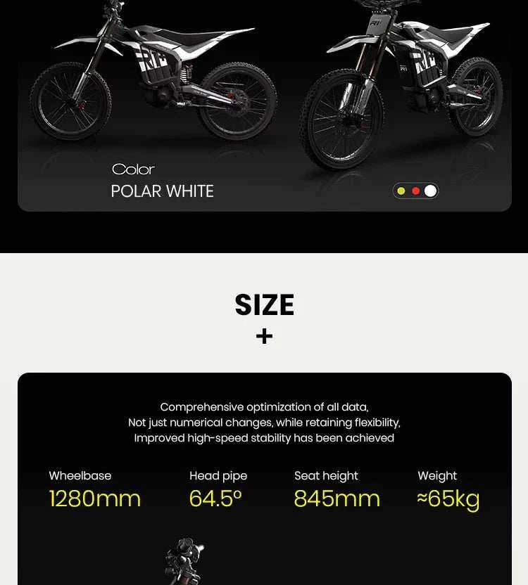 Rerode R1+ 72V 17KW Electric Dirt Bike for Off-Road Adventures