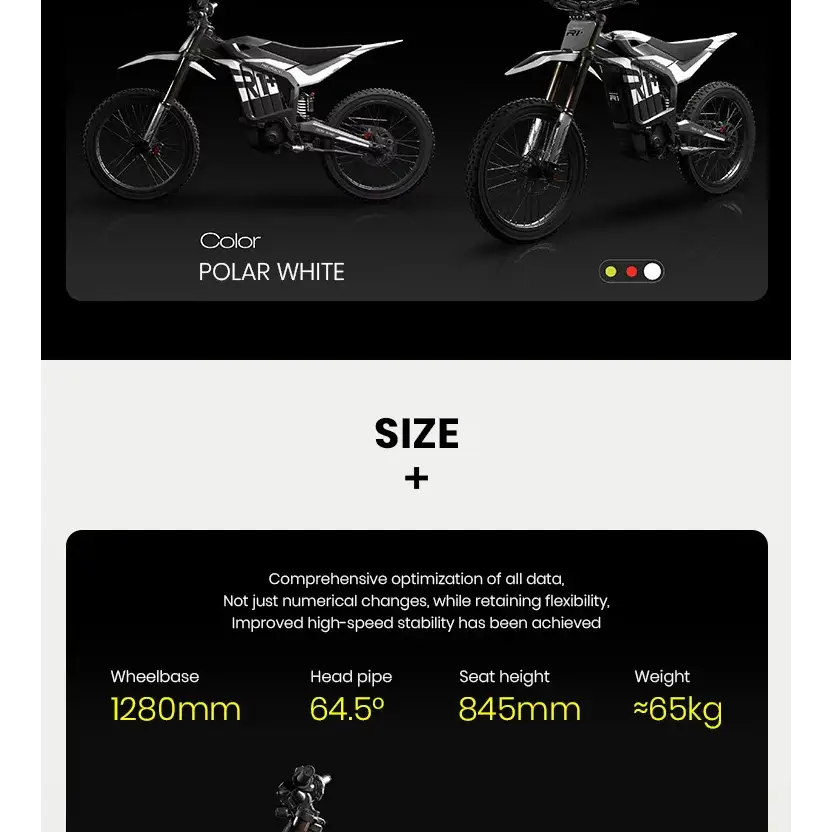 Rerode R1+ 72V 17KW Electric Dirt Bike for Off-Road Adventures