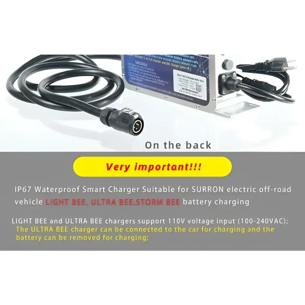 surron Ultra bee 85V IP67 Waterproof Smart Accessories US 100~240V Spe