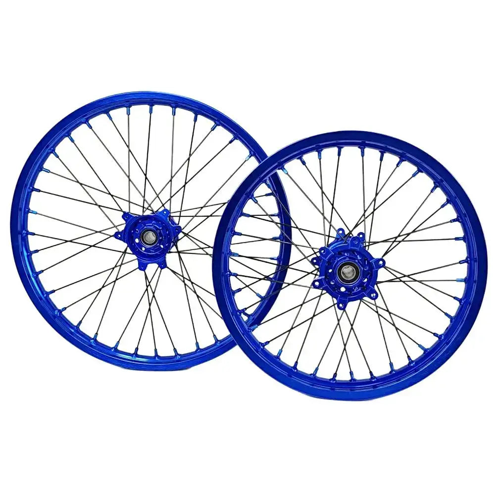 For Aluminum Alloy Motorcycle Parts 21 18 Inch Blue Wheel Set For Sur Ron Ultra Bee Wheels
