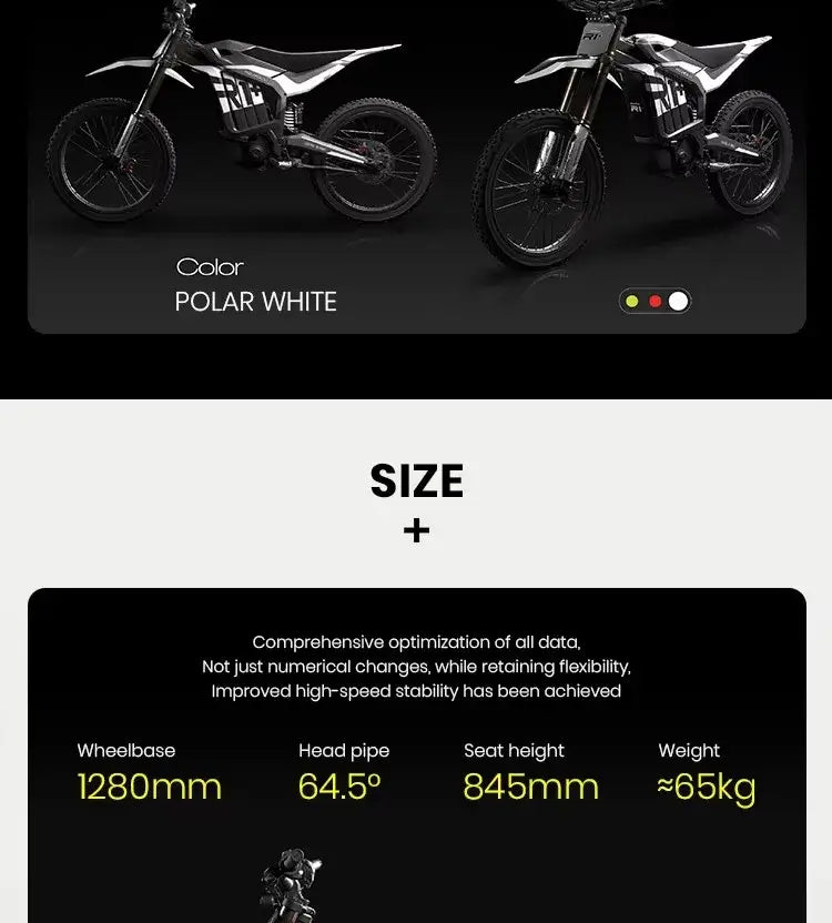 2025 New Reroad R1 Electric Dirt Bike 72V40Ah 17KW