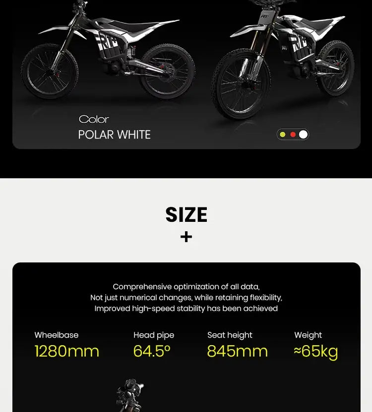 Rerode R1 + 72V 17KW Electric Dirt Bike for Off-Road Adventures