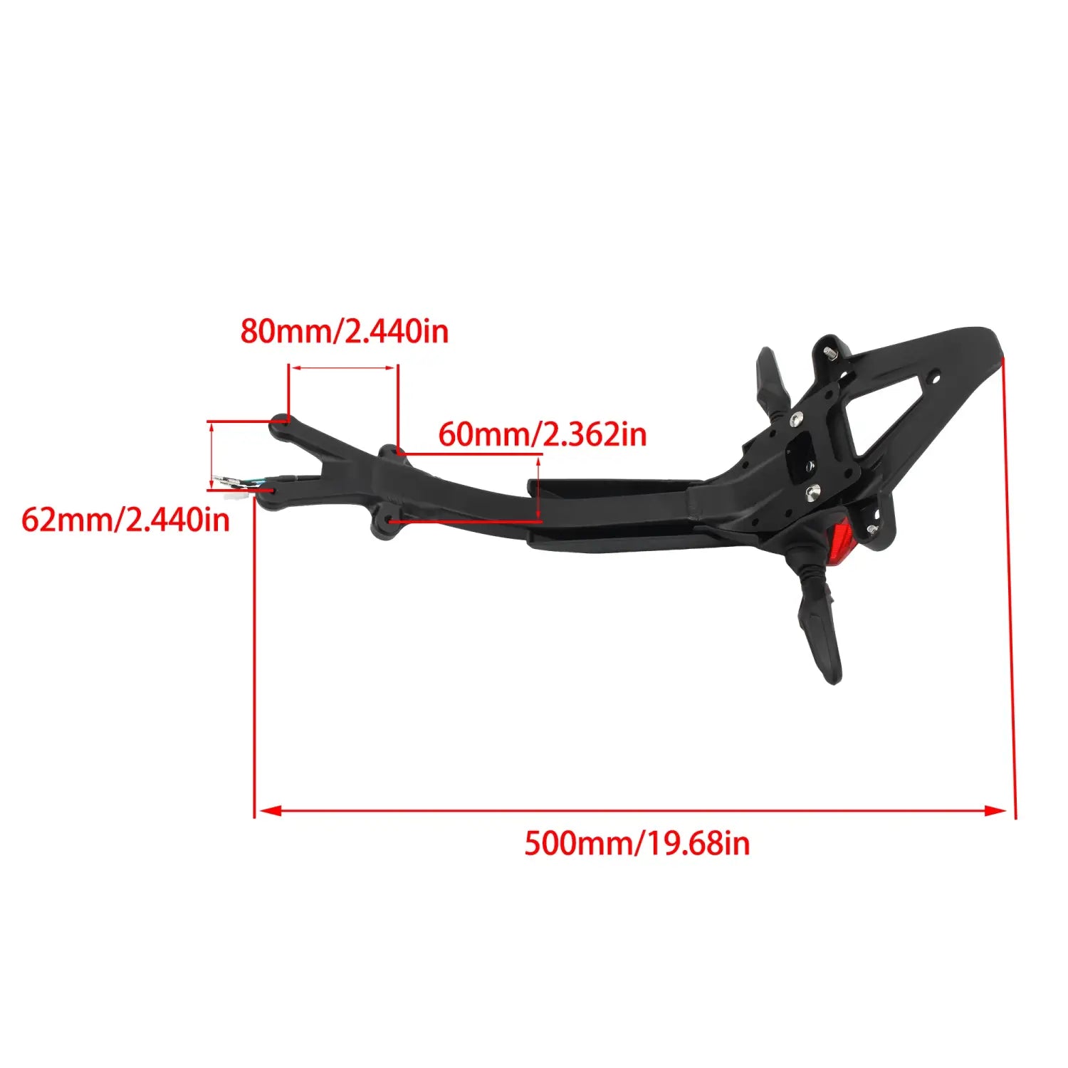 For Sur-Ron Ultra Bee Electric Bike Motorcycle Rear Bracket Brake Taillight Turn Signals License Plate Frame Assembly
