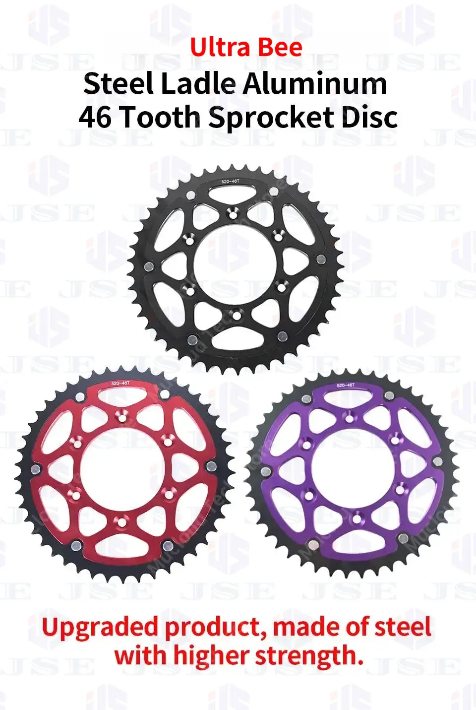 For Ultra Bee Steel-clad Aluminum 46 Tooth Sprocket Disc Plate E-bike Off-road Dirtbike Motorcycle Accessories