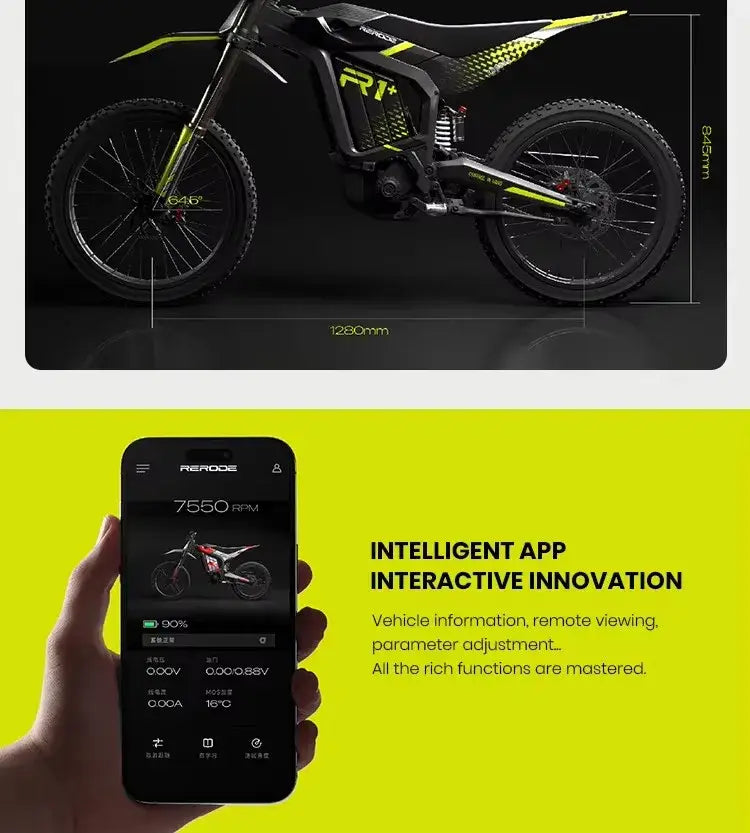2025 New Reroad R1 Electric Dirt Bike 72V40Ah 17KW