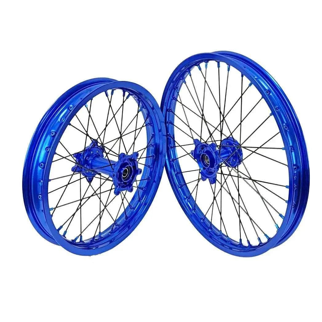 For Aluminum Alloy Motorcycle Parts 21 18 Inch Blue Wheel Set For Sur 