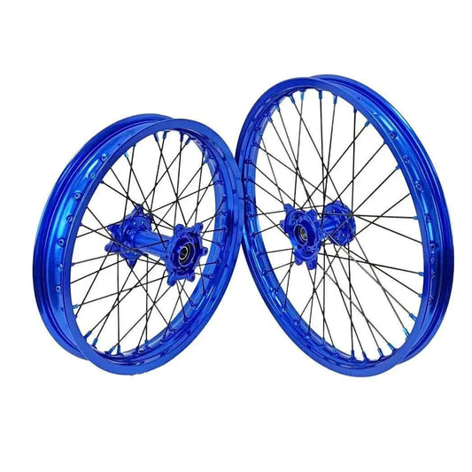 For Aluminum Alloy Motorcycle Parts 21 18 Inch Blue Wheel Set For Sur 