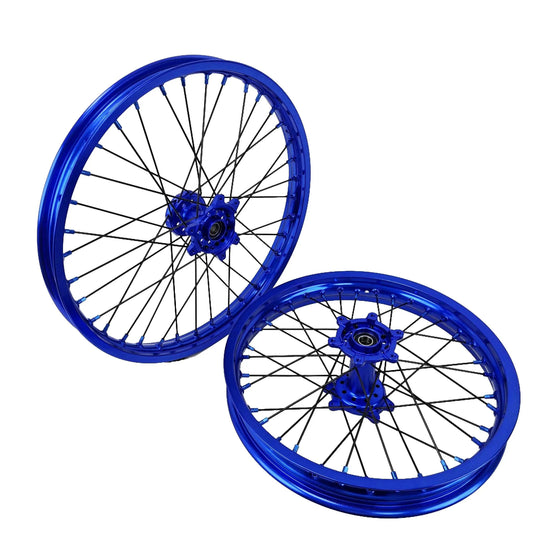 For Aluminum Alloy Motorcycle Parts 21 18 Inch Blue Wheel Set For Sur 