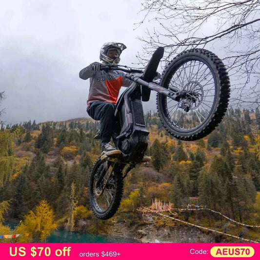 HEZZO 8000W Electric Dirt Bike 72v 35Ah Electric Bike Middrive Rerode 